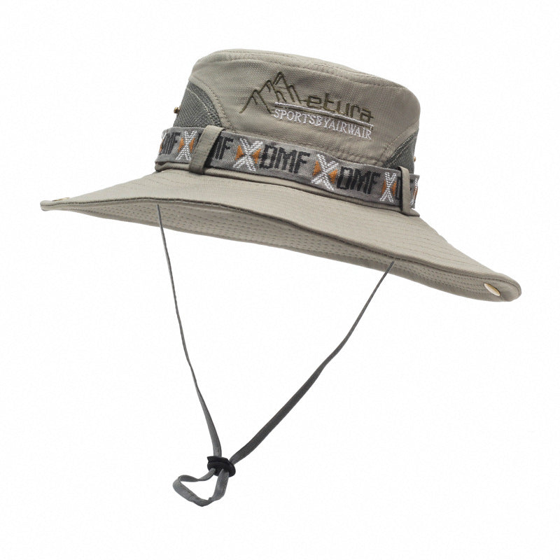 Men's Bucket Hat Outdoor Sun Protection Wide Brim Hat Fishing Cap Beach Hiking Sun Hat