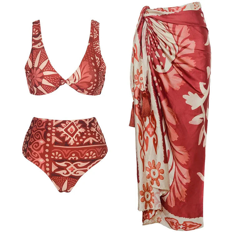 Fashion Sexy Bikini Set for Women, Printed Two-Piece Swimwear Style Swimsuit Set