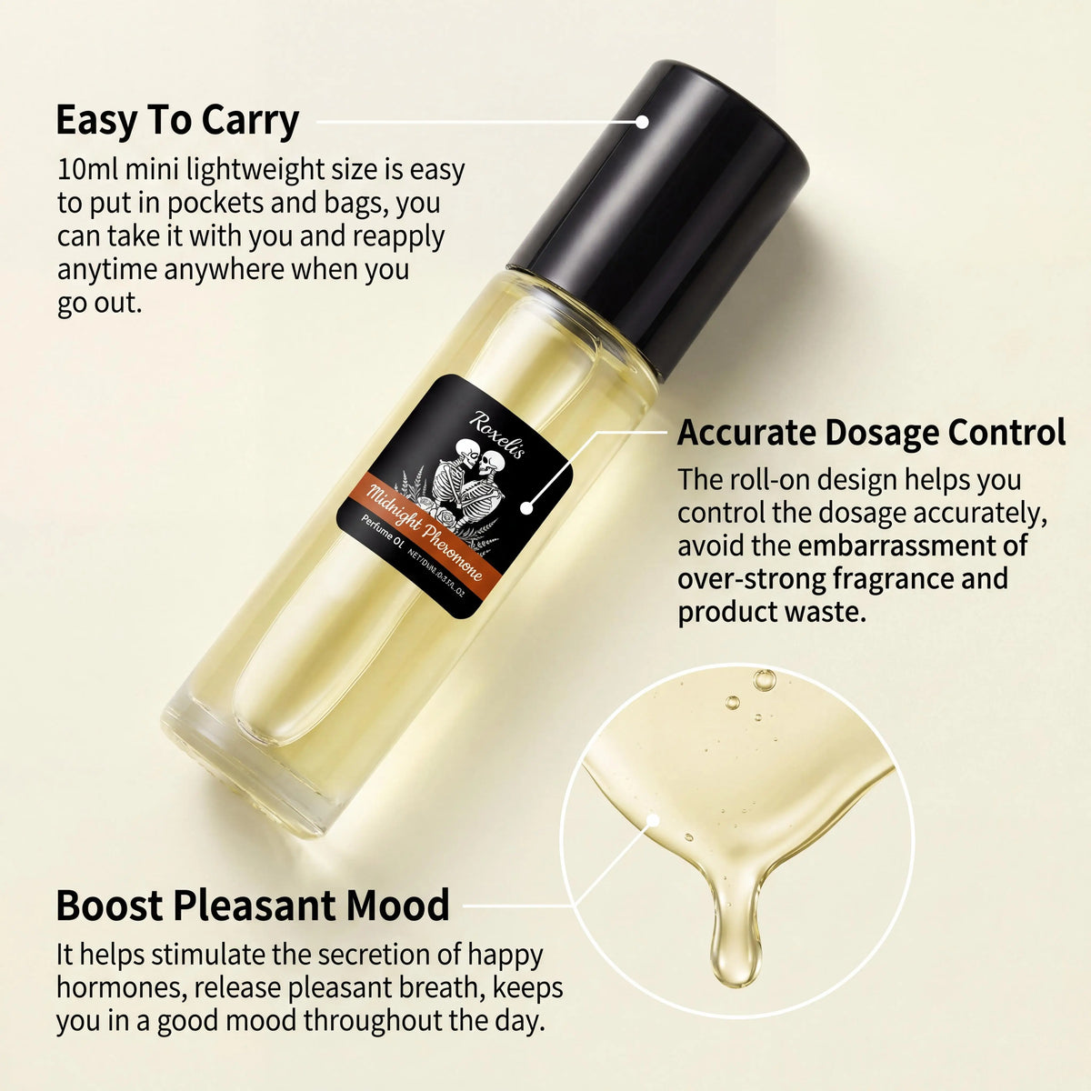 Halloween Perfume Roller Classic Cologne Long-Lasting Floral Musk Fragrance High Quality Scent Midnight Fantasy Gentle Charming Eau De Parfum