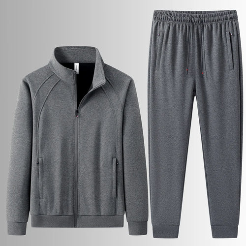 Men's Cotton Set Autumn Winter Jogging Sportswear 2PCS Sport Suit