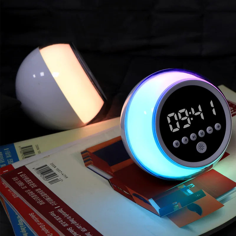 LED Ambient Bluetooth Speaker ABS Multifunctional Three Speed Bright