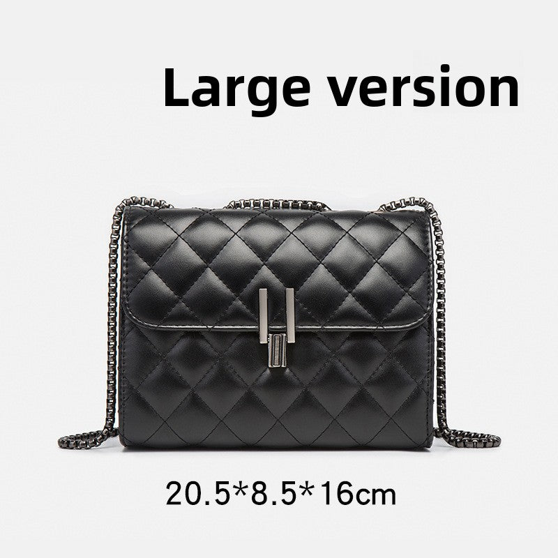 Tweed Quilted Chain Crossbody Bag