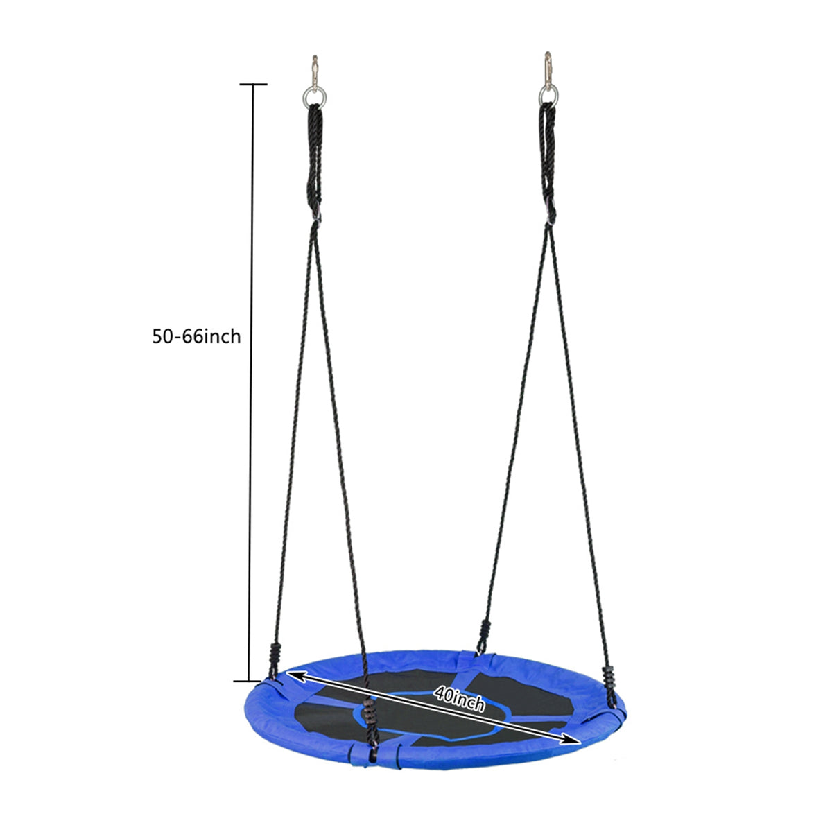 40" Kids Outdoor Round Net Hanging Rope Nest Tree Swing