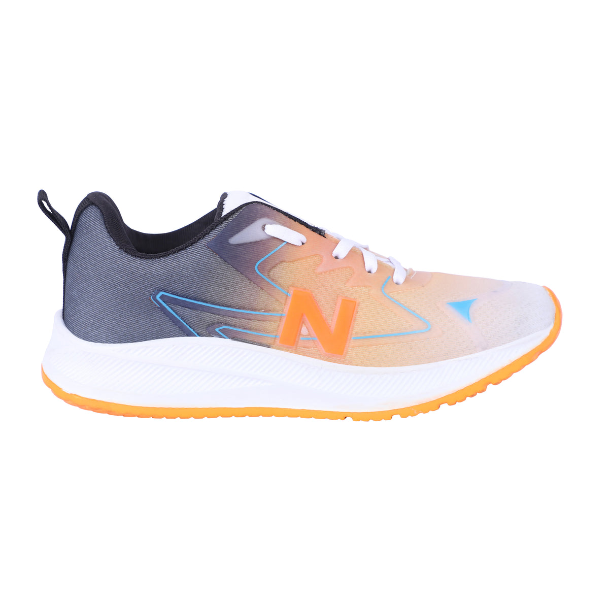 Men Lace Up Running Shoes, Orange (Size-9 UK)
