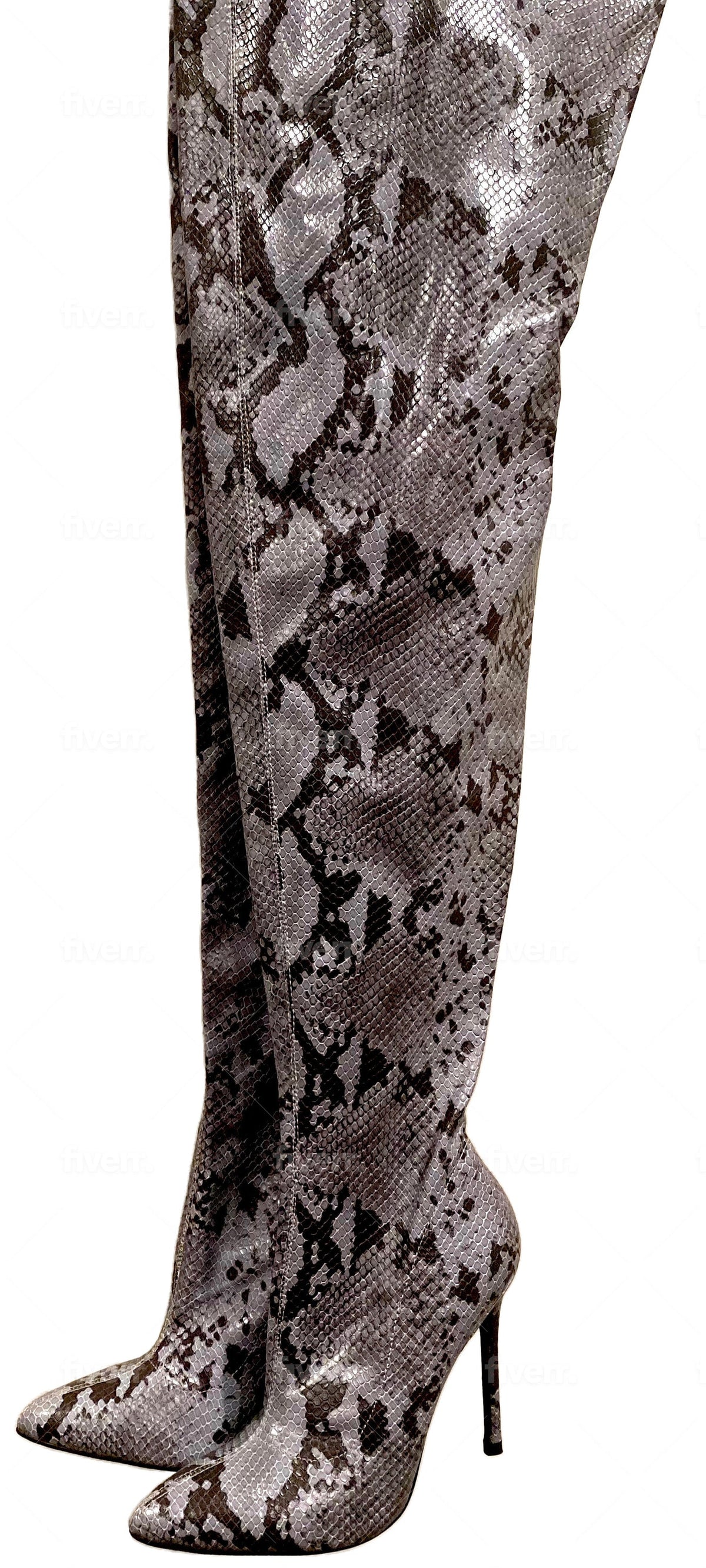 Pythonette Over The Thigh Boot