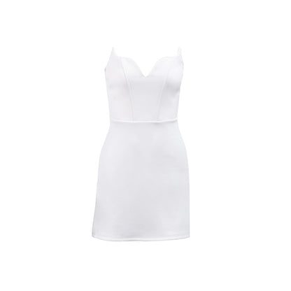 Fish Bone Tube Top Dress New Solid Color Temperament Sexy Ladies Slim Fit Dress
