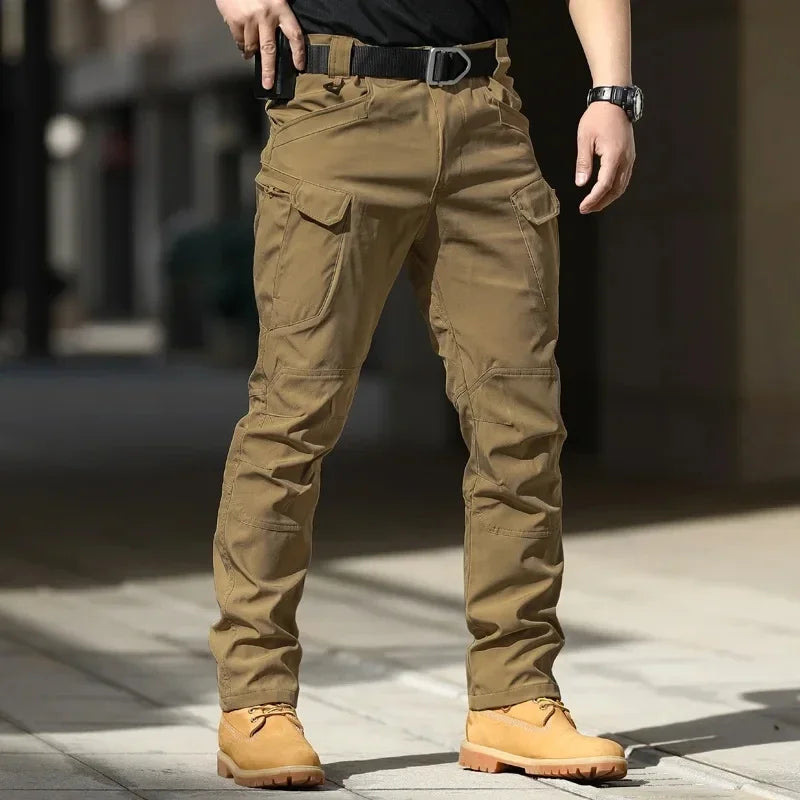 Mens Waterproof Cargo Pants Elastic Multiple Pocket Military Male Trousers Outdoor Joggers Pant Plus Size Tactical Pants Men