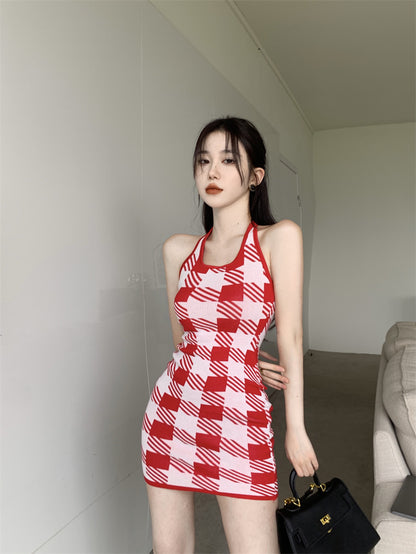 Ladies' Design Sensation Small Age-reducing Slim Fit Short Halter Dress