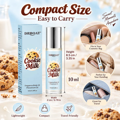 Cookie Milk Perfume Oil 10ml Roll On Long Lasting Sweet Gourmand Fragrance Body Essential Oil Portable Attar for Women