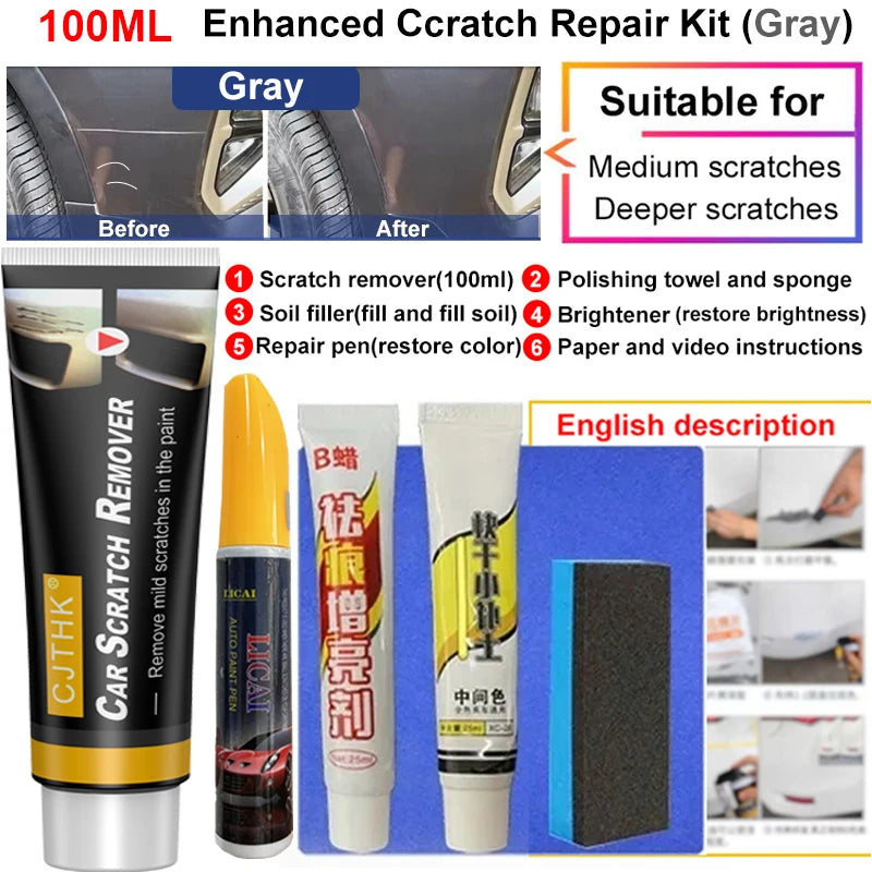 Car Scratch Remover Auto Paint Repair Wax Car Polish Body Grinding Compound Paint Care Tools Vehicle Surface Restorer