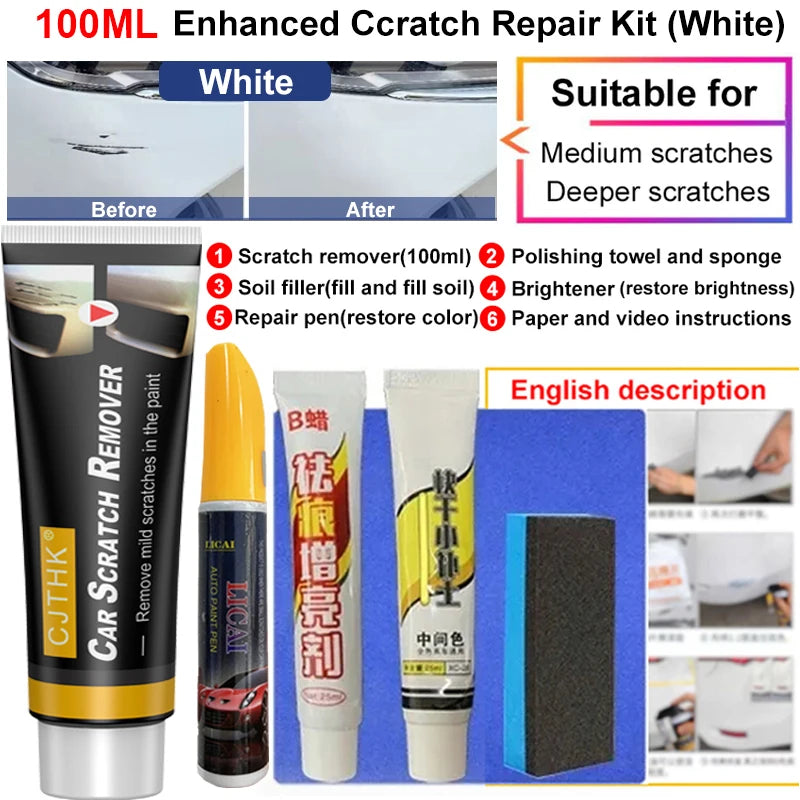 Car Scratch Remover Auto Paint Repair Wax Car Polish Body Grinding Compound Paint Care Tools Vehicle Surface Restorer