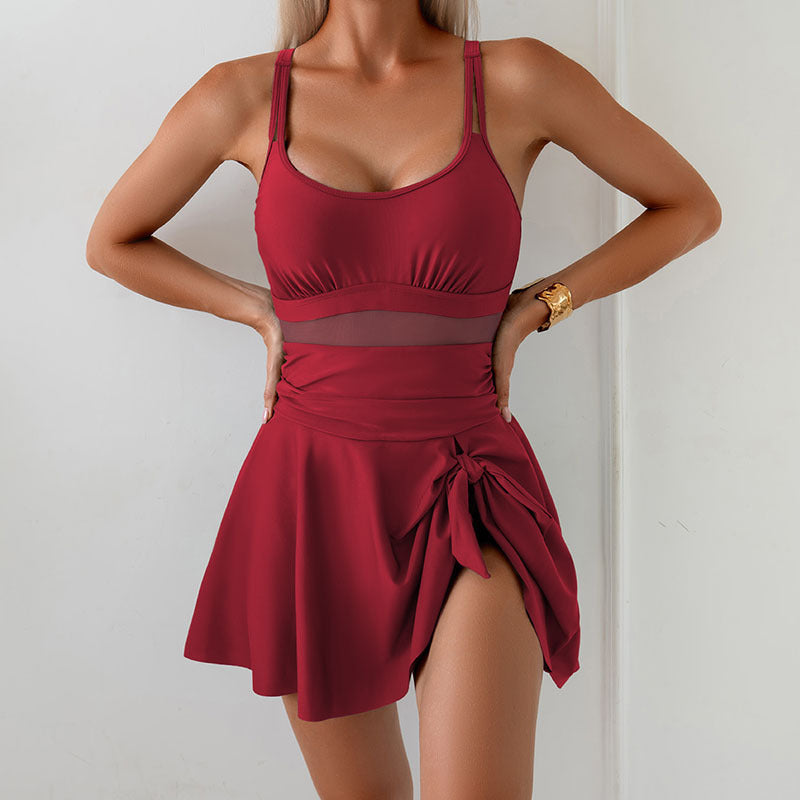 One-Piece Swimwear Women's Elegant Beach Dress Bikini