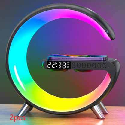 G Shaped LED Light Bluetooth Speakers - Smart Sound-Activated Wireless