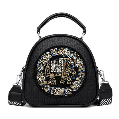 Women's Bag Multi-layer Large Capacity Vintage Shoulder Crossbody Bag Casual Commute Versatile Tote Bag
