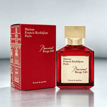 Maison Francis Kurkdjian Baccarat Rouge 540 Extrait De Parfum 70ml Unisex Perfume, Oriental Woody Amber Scent Saffron Jasmine Cedarwood, Strong Long Lasting Sillage Luxury Fragrance Spray for Men Women, Ideal Holiday Birthday Gift