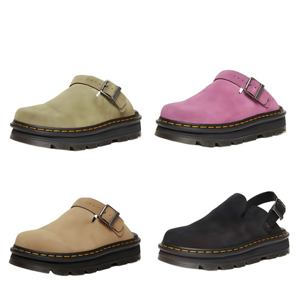 Women's Slide Mules - Suede Thick Sole Slippers Fashion Casual Women