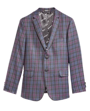 DKNY Big Boys Plaid-Print Jacket