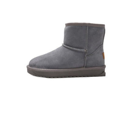 New Flat Bottom Medium Cotton Shoes Plush Snow Boots For Women