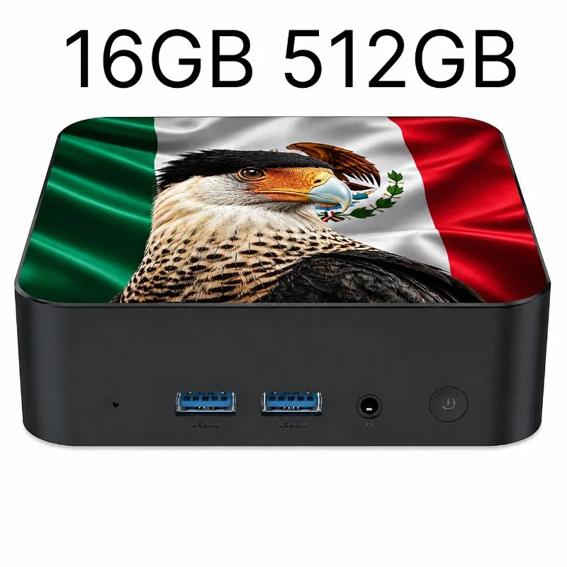 Powerful Portable Gaming Mini PC New Mexico Brazil Flag Core i3 6100 16GB 2TB M.2 SSD Win11 4K@60Hz HD