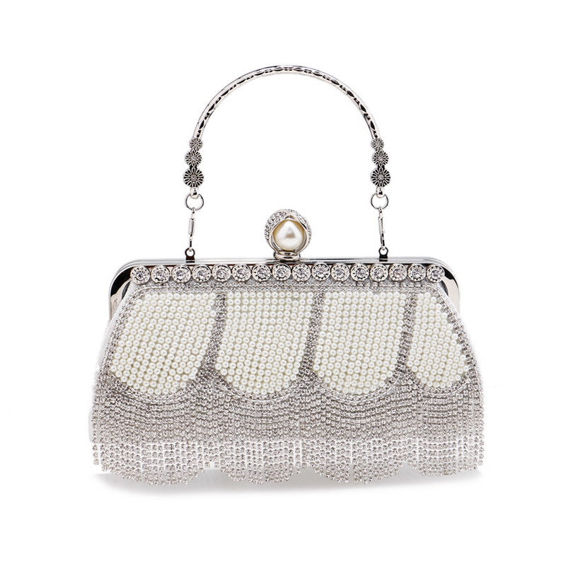 New Fringed Evening Bag Ladies High End Dress Evening Bag Diamond Portable Banquet All Match Bag