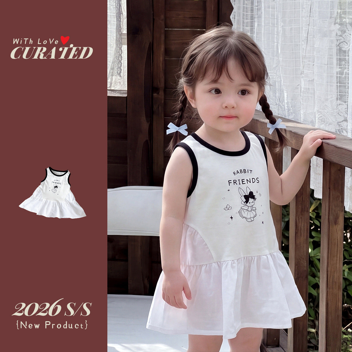 Girl Summer Sleeveless Dress, Lightweight Princess Dress