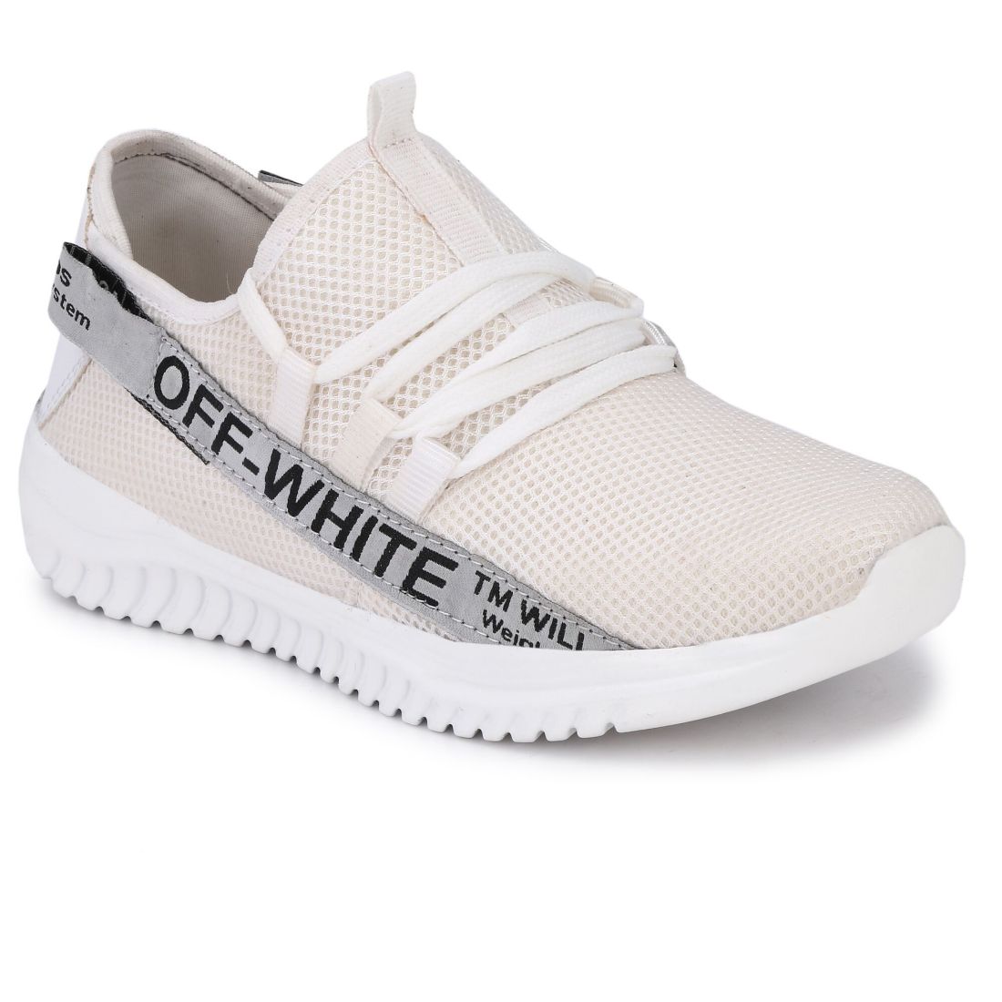 Generic Men White,Grey Color Mesh Material  Casual