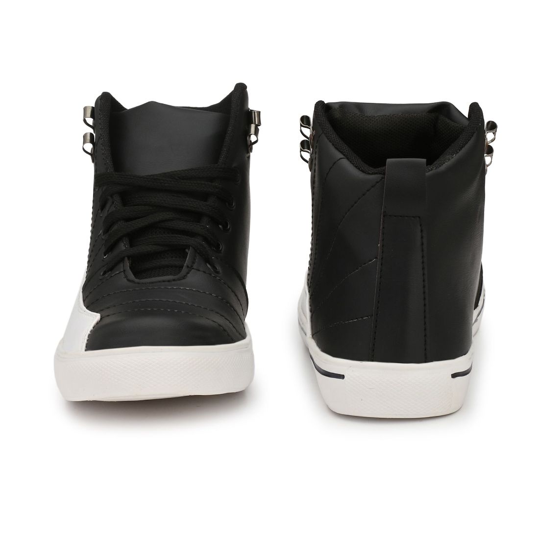 Generic Men Black,White Color Leatherette Material