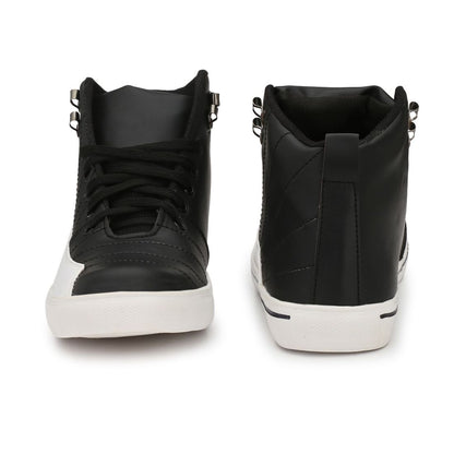 Generic Men Black,White Color Leatherette Material