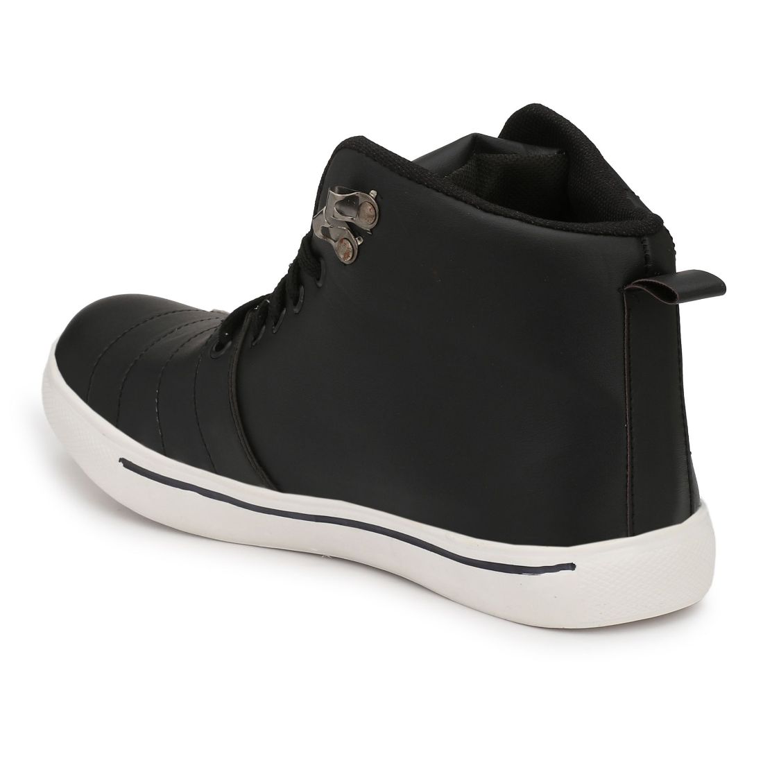 Generic Men Black,White Color Leatherette Material