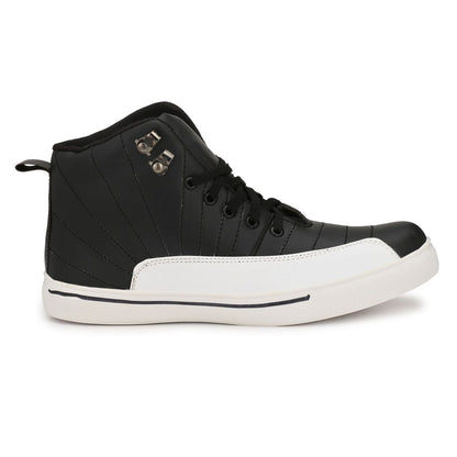 Generic Men Black,White Color Leatherette Material