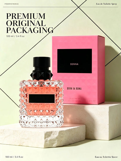 Women Eau de Toilette Perfume 100ml 3.4 fl.oz Luxury Floral Fragrance Long Lasting Feminine Signature Perfume Spray Romantic Daily Wear Office Date Night Wedding Party Fall Fashion Christmas Valentine's Day Gift For Her