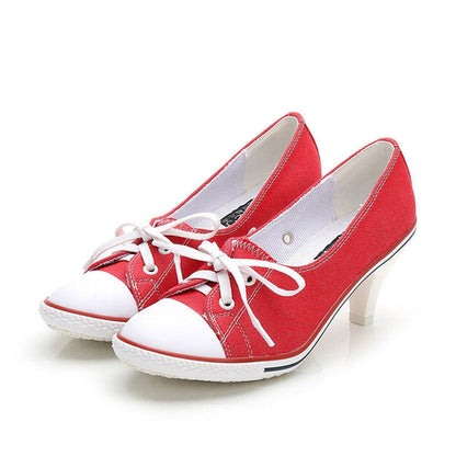 SeoulLift™ – Korean Canvas High-Sole Sneakers (Women)