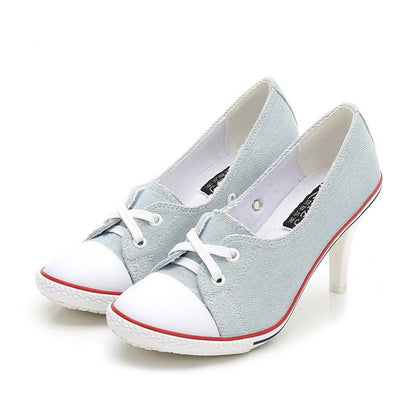 SeoulLift™ – Korean Canvas High-Sole Sneakers (Women)