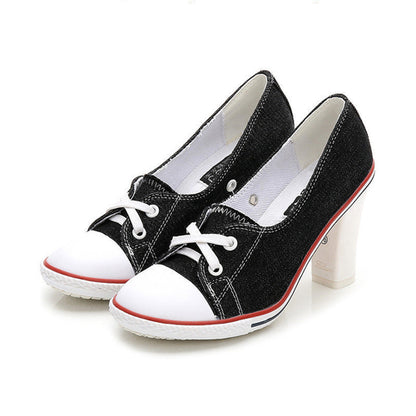 SeoulLift™ – Korean Canvas High-Sole Sneakers (Women)