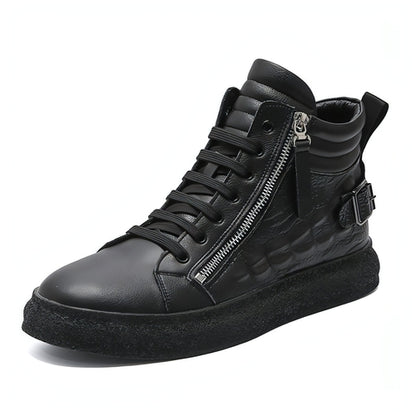UrbanCore™ – Men’s High-Top Leather Street Sneakers