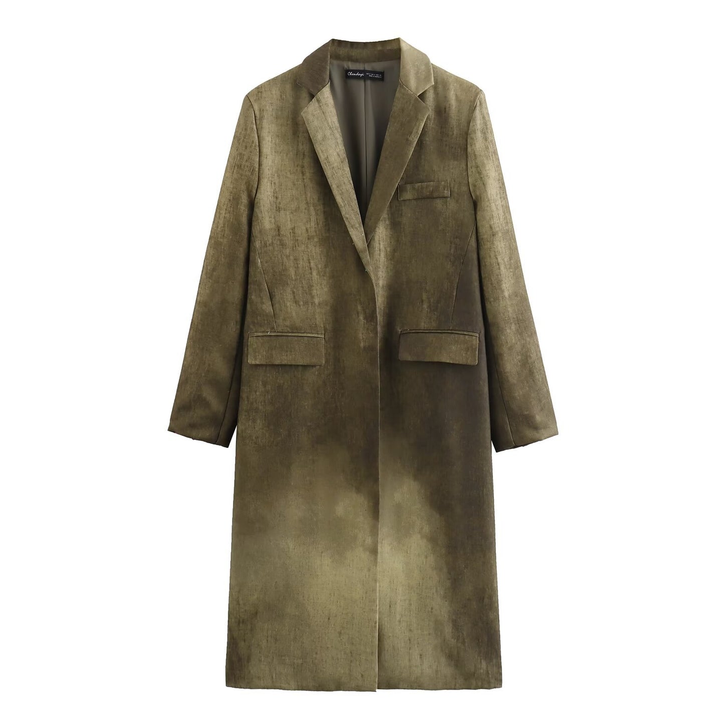 European and American summer new fashionable retro loose long tie dye suit jacket