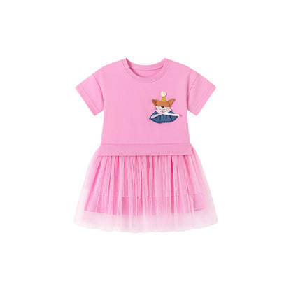 Children's Dress Summer Short Sleeve Tulle Dress
