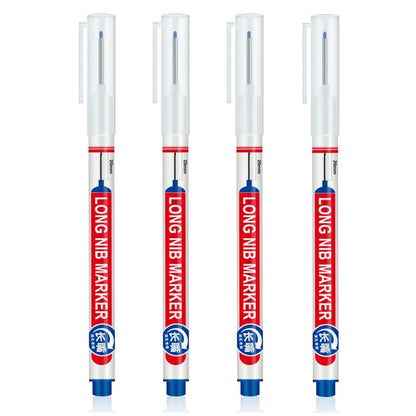 4Pcs/Set 20mm Deep Hole Long Nib Head Markers For Metal Perforating Pen Waterproof Bathroom Woodworking Decoration Multi-Purpose