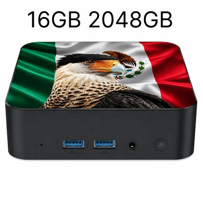 Powerful Portable Gaming Mini PC New Mexico Brazil Flag Core i3 6100 16GB 2TB M.2 SSD Win11 4K@60Hz HD
