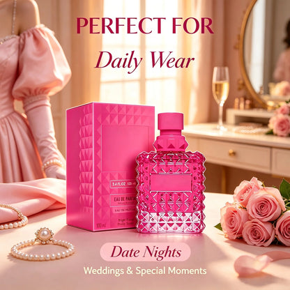 Women Eau de Parfum Perfume 100ml 3.4 fl.oz Luxury Sweet Floral Fragrance Long Lasting Feminine Signature Perfume Spray Romantic Daily Wear Date Night Wedding Party Fall Fashion Back to School Halloween Christmas Valentine's Day Gift For Her