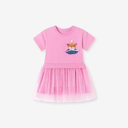Children's Dress Summer Short Sleeve Tulle Dress