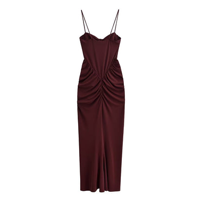 Wrinkled corset dress for women in summer