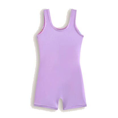 Printed Sleeveless One-Piece Swimsuit for Kids Girls