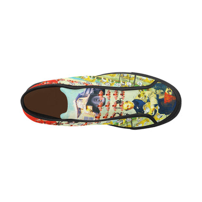 ACCORDING TO PLAN. Men's All Over Print Canvas Sneakers