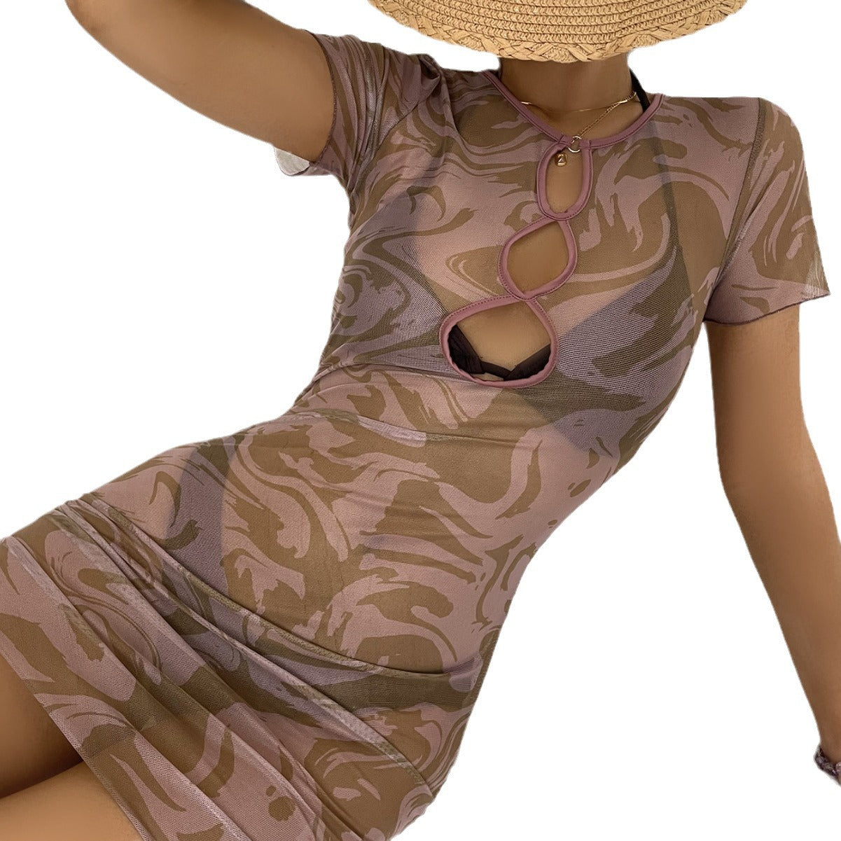 Swimsuit Sexy Printed Hoodie Bikini 3-Piece Set