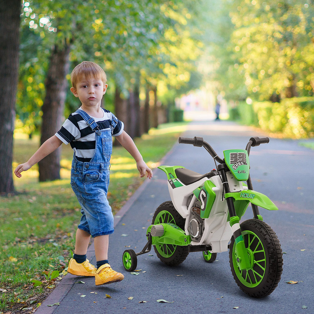 Aosom Kids Dirt Bike Battery-Powered Ride-On Electric Motorcycle with