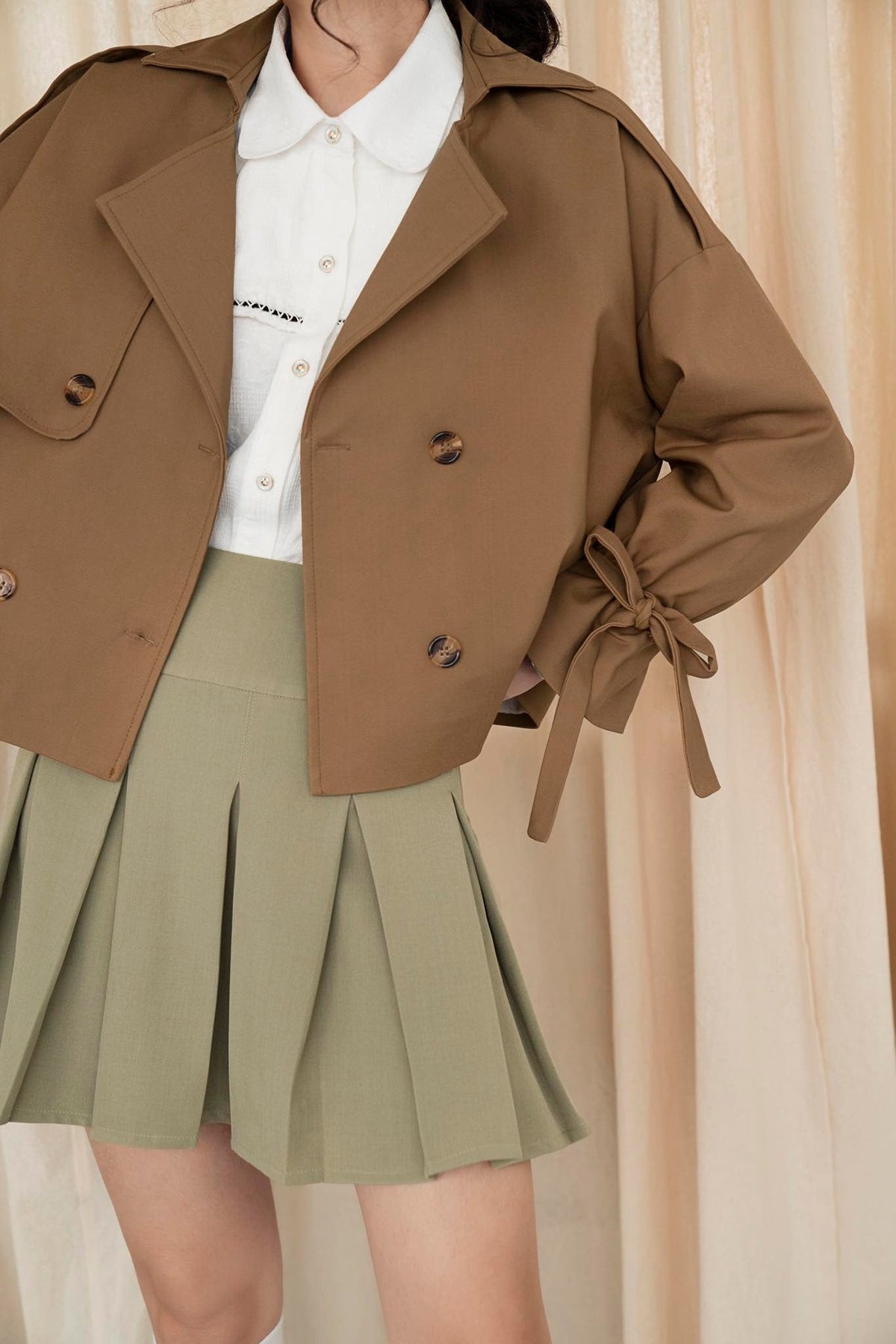 Layla Cropped Trenchcoat