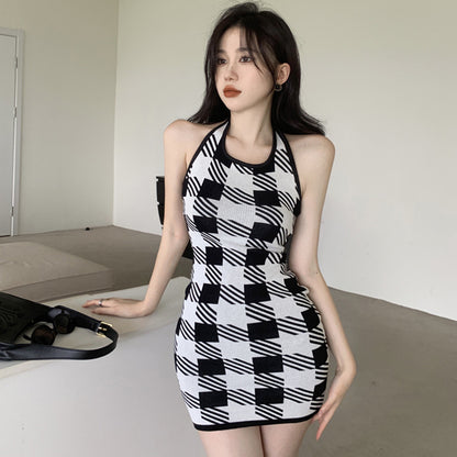 Ladies' Design Sensation Small Age-reducing Slim Fit Short Halter Dress