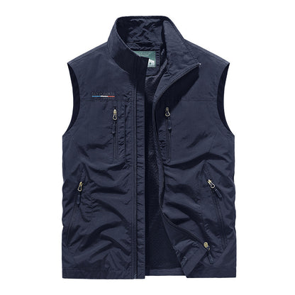 Big Size Men's Vest Outdoor Sports Fishing Sleeveless Jacket