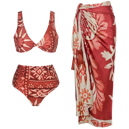 Fashion Sexy Bikini Set for Women, Printed Two-Piece Swimwear Style Swimsuit Set